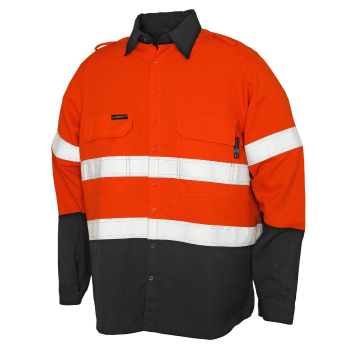 Tecasafe® Plus Men's AR/FR Classic Shirt - Orange/Navy